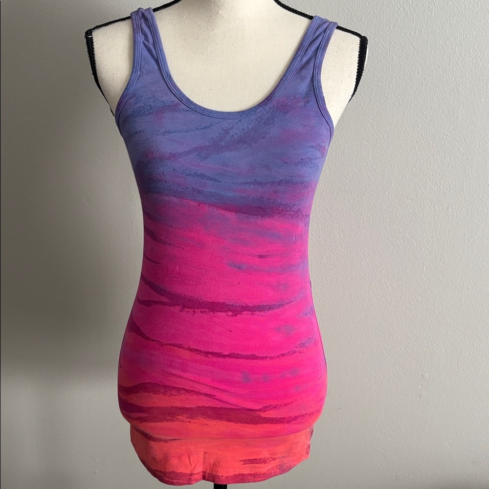 Hard Tail Ombre Tie Dye Tank, sz MEDIUM